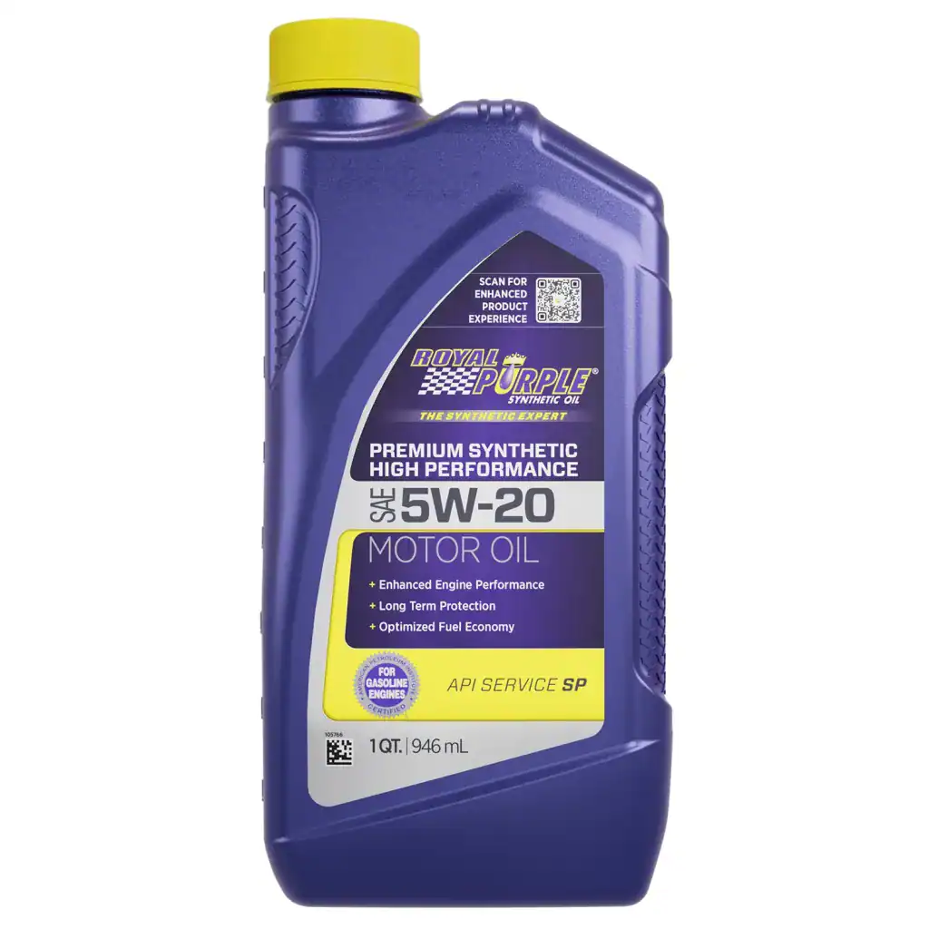 Royal Purple 06520 High Performance Premium Synthetic Motor Oil 5W-20 Quarts