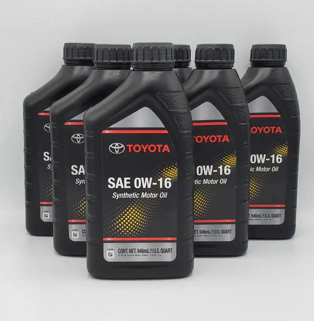Toyota SAE 0W-16 Synthetic Motor Oil (6 Quarts)
