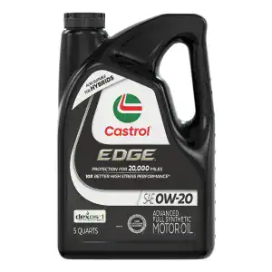 Castrol EDGE 1597B2 Advanced Full Synthetic Motor Oil 0W-20 – 5 Quart Jug