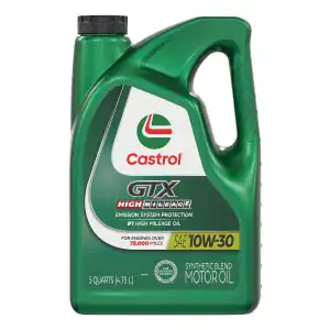Castrol 1597B0 GTX High Mileage Motor Oil 10W-30 – 5 Quart Jug