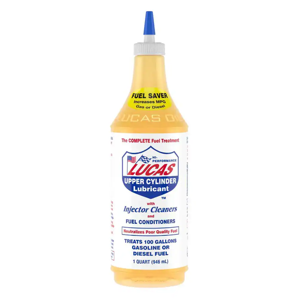 Lucas Oil 10003 Fuel Treatment Lubricant with Injector Cleaners Quart - 12 Pack