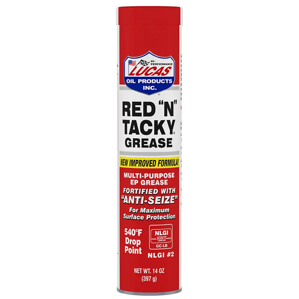 Lucas Oil 10005 Red "N" Tacky Grease NLGI #2 14oz -10 Pack