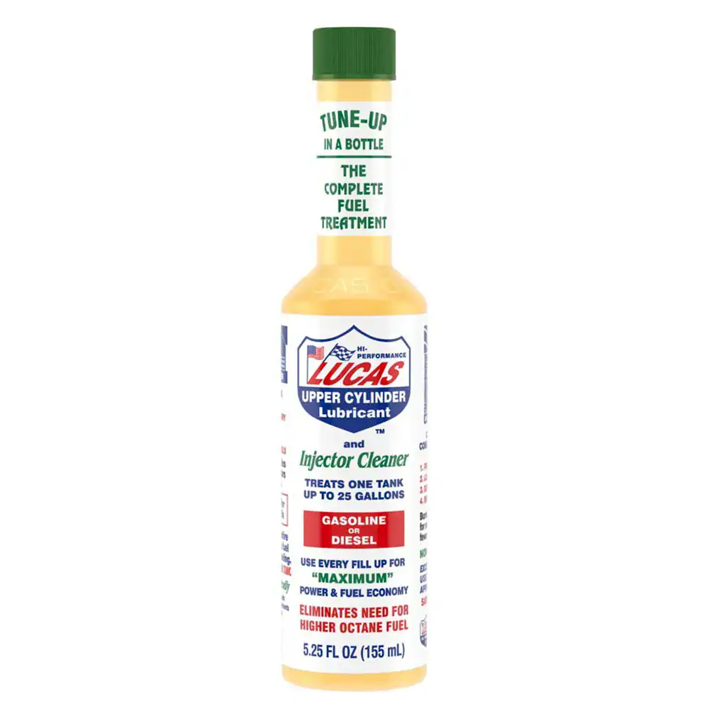 Lucas Oil 10020 Fuel Treatment Lubricant with Injector Cleaners 5.25oz -1 Pack