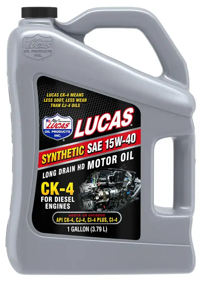 Lucas Oil 11247 Synthetic SAE 15W-40 Long Drain HD Motor Oil CK-4 Gallon - 1 Pack