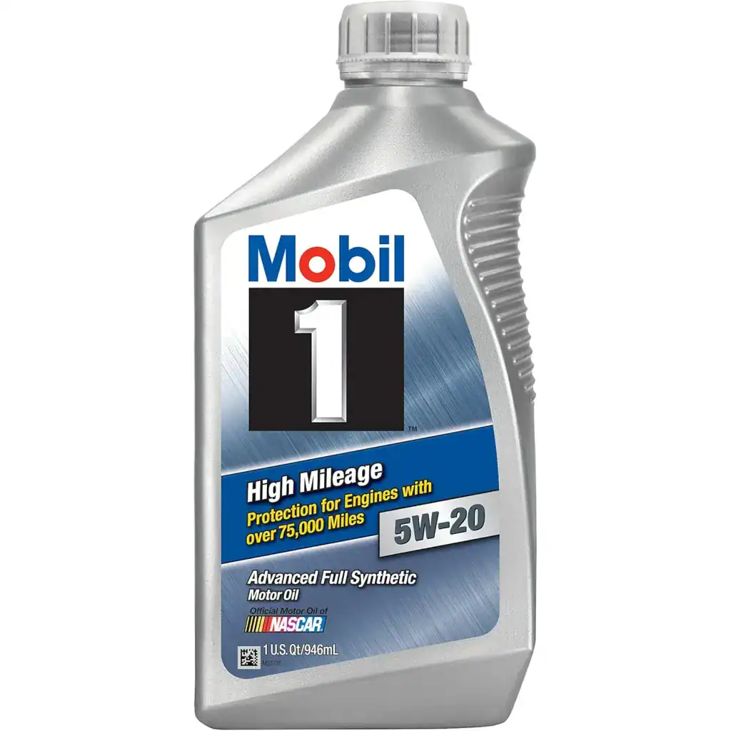 Mobil 1 120455 High Mileage Full Syn Motor Oil 5W-20 - Case (6 Quarts)