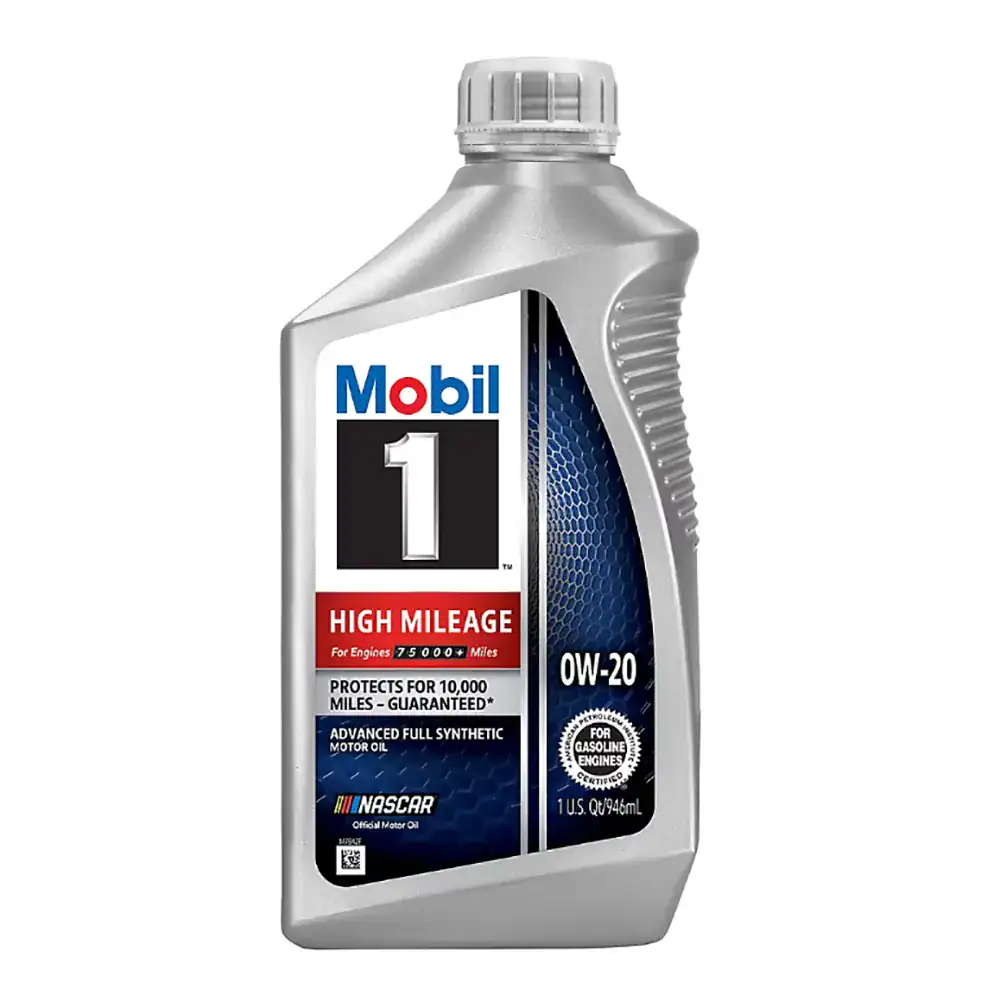 Mobil 1 122535 High Mileage Full Syn Motor Oil 0W-20 - Case (6 Quarts)