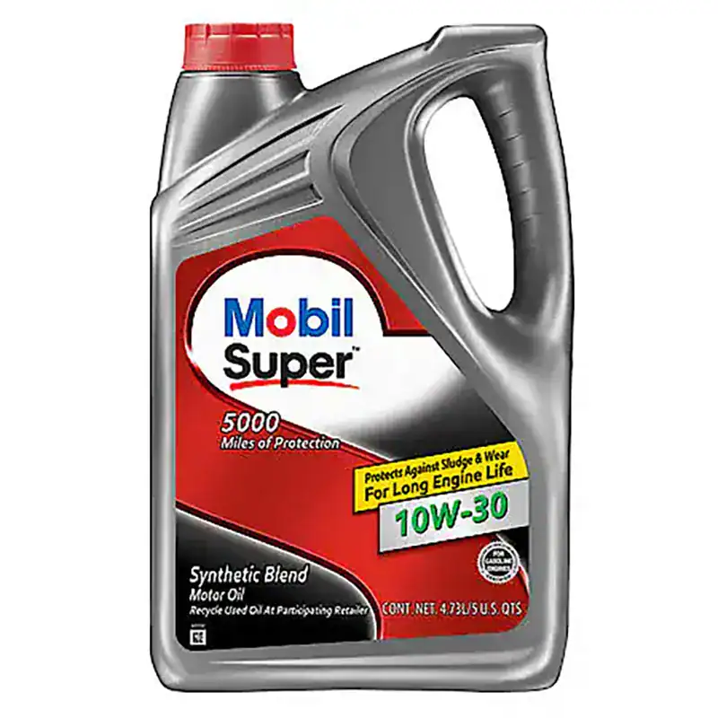 Mobil 124406 Super Premium Motor Oil 10W-30 - 5 Quart Jug