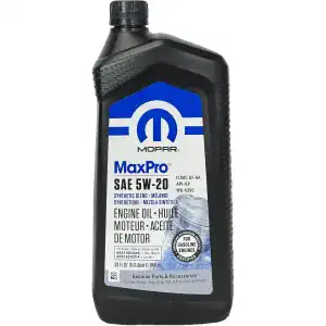 Mopar 68518202-AA MaxPro Syn Blend 5W-20 SAE Motor Oil for Jeep Dodge Chrysler Ram – Quarts