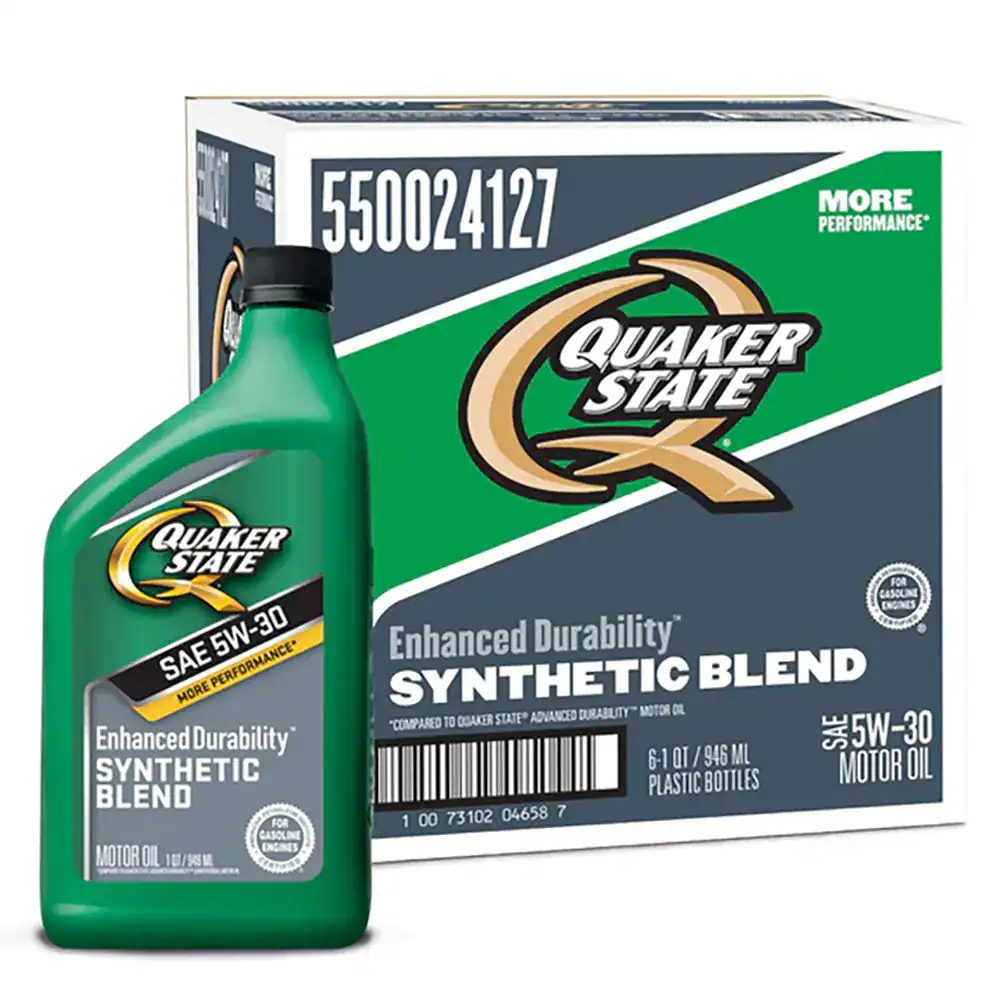 Quaker State 550024127 Synthetic Blend 5W-30 Motor Oil - 6 Quarts