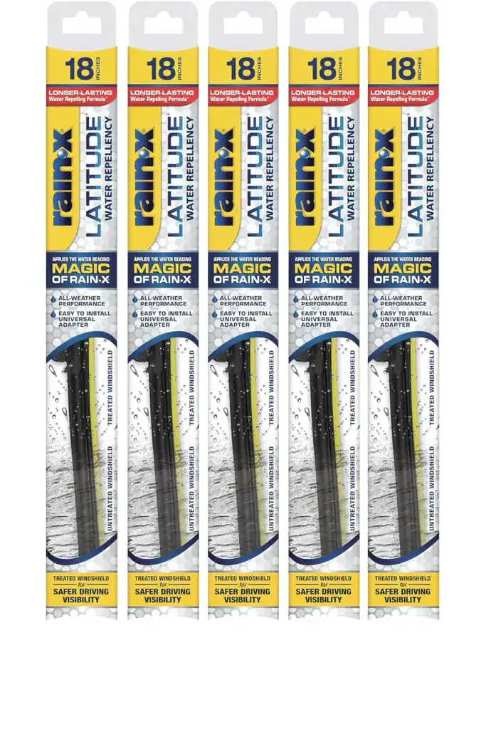 Rain-X Latitude 2-In-1 Water Repellent Wiper Blades - 18" (Pack of 5)