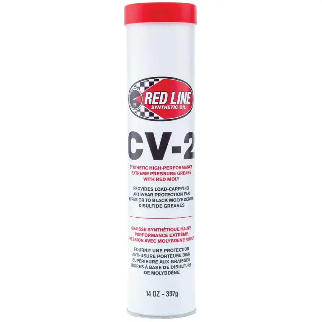 Red Line 80402 CV-2 Synthetic Grease Cartridge with Red Moly - 14 oz Tube (10 Pack)