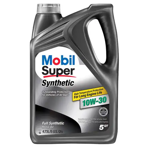 Mobil Super 1 Synthetic 10W-30 Motor Oil 5 Quart Jug