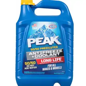 Peak Yellow Top 50/50 Prediluted Antifreeze & Coolant Gallon Jug
