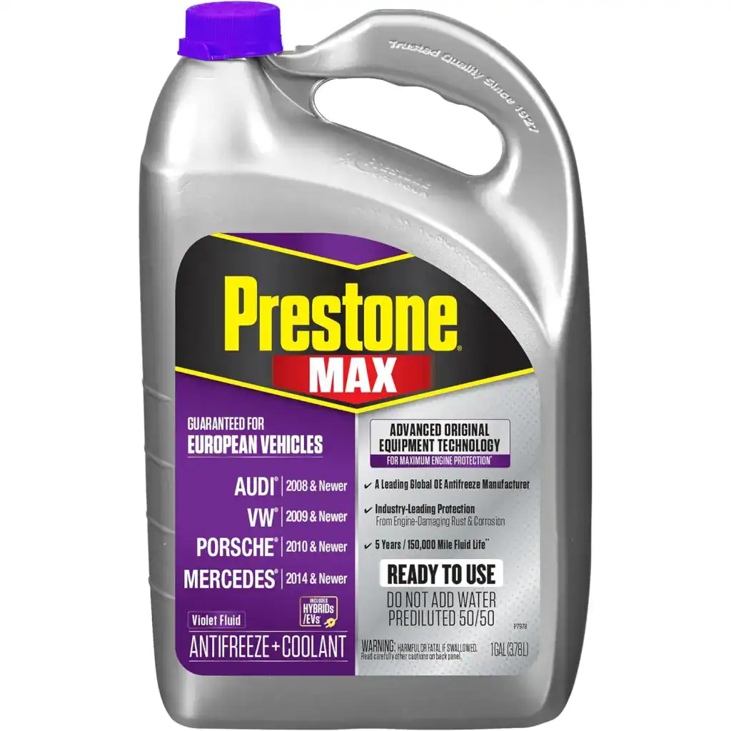 Prestone AF6510 MAX European Vehicles Violet 50/50 Antifreeze and Coolant - 1 Gallon