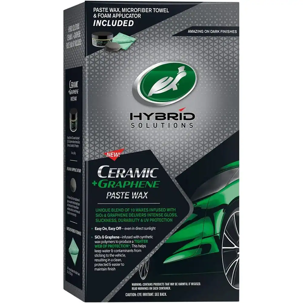 Turtle Wax 53786 Hybrid Solutions Ceramic + Graphene Paste Wax with Microfiber Pad (5.5oz)