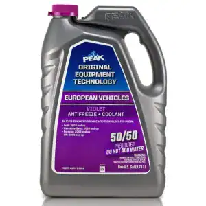PEAK OET Extended Life Violet 50/50 Prediluted Antifreeze/Coolant for European Vehicles Gallon Jug