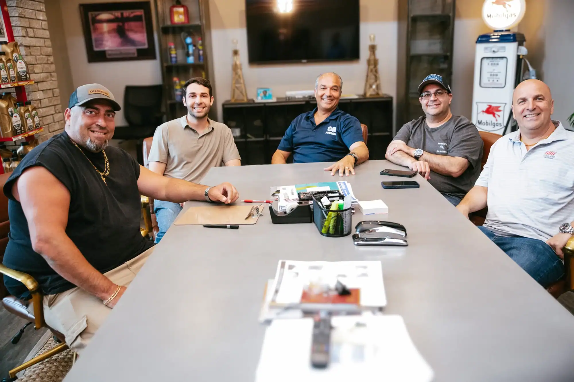 The OK Petroleum family team at their Long Island office